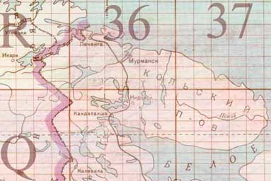 Топографические карты Мурманской области и Кольского полуострова