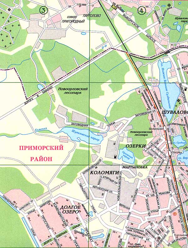 Участок карты Санкт-Петербурга